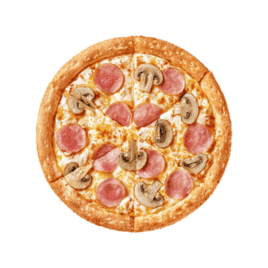 Піца Гриби та шинка 25 см (500г)